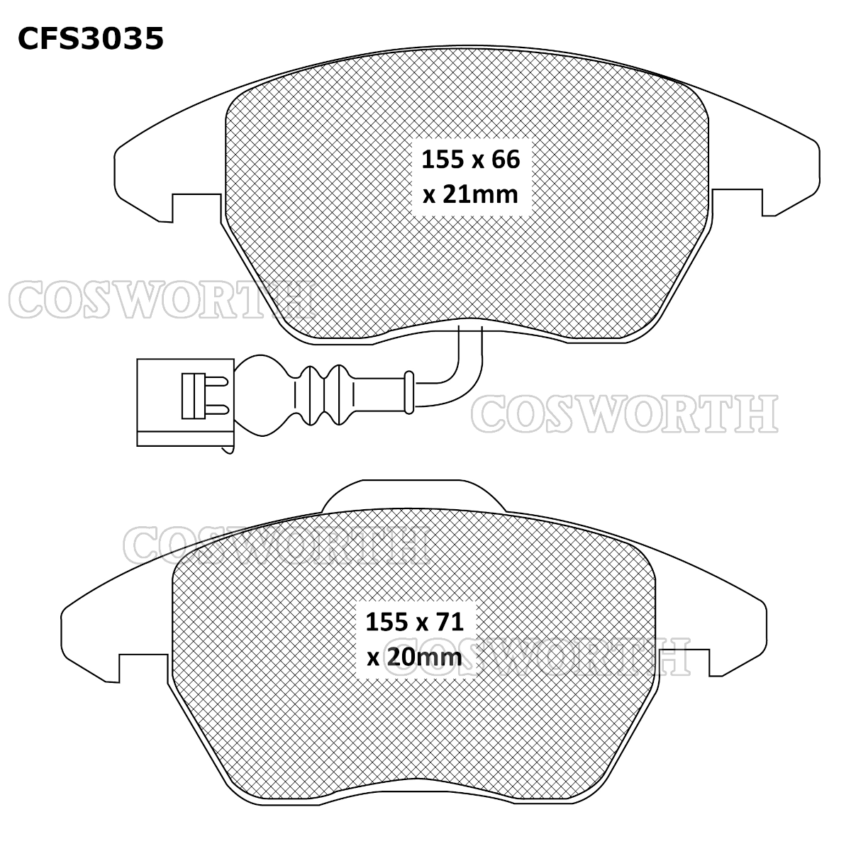Cosworth StreetMaster Sportbremsbelag Golf 5/6 GTi / Polo GTi / Scirocco / Octavia 1Z Kopie